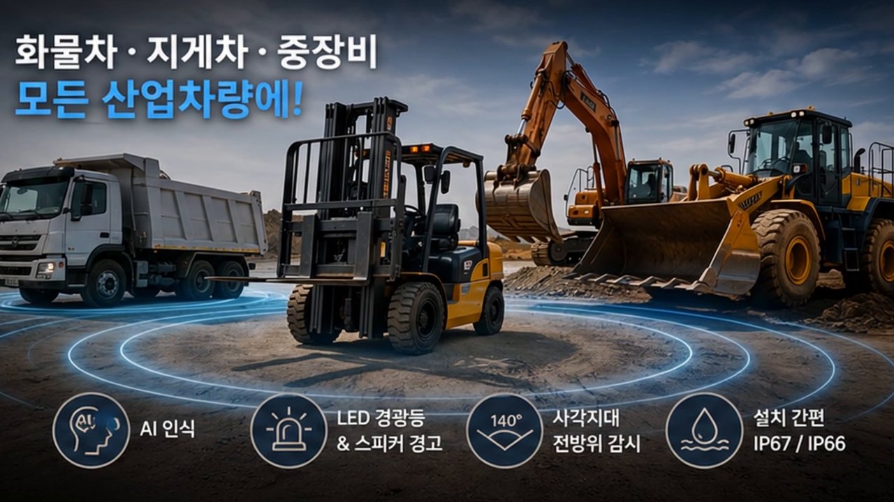 지게차·화물차·굴삭기 등 다양한 산업용 차량에 설치 가능